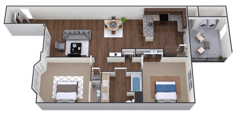 C Floor Plan at The Villas at Ellis Manor, California, 93720